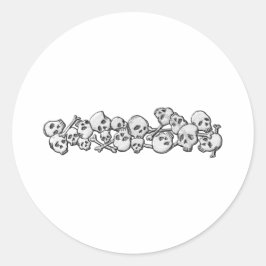 Döskallar och Kor Runt Klistermärke