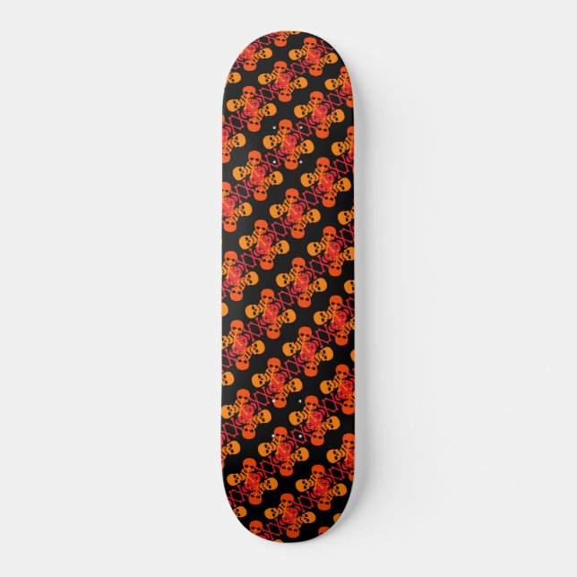 Döskallar och korsben Mönster Skateboard Bräda 20,5 Cm (Framsida)