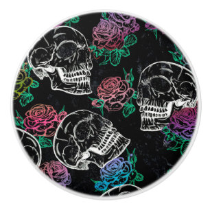 Döskallar och Mörk Ro Funky Glam Ombre Grunge Knopp