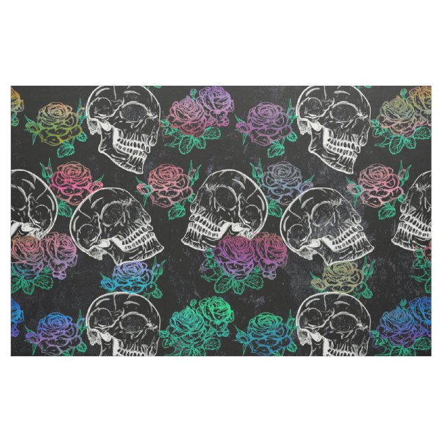 Döskallar och Mörk Ro | Funky Glam Ombre Grunge Tyg (Yard)