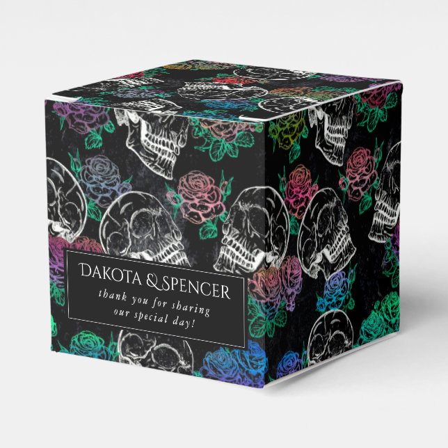 Döskallar och Mörk Ro | Funky Glam Ombre Tack Presentaskar (Framsidan Sidan)