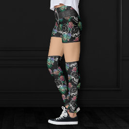 Döskallar och Ombre Ro | Gotham Glam Pastel Grunge Leggings