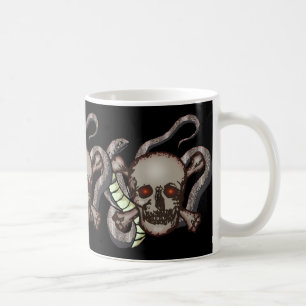Döskallar och ormmugg kaffemugg