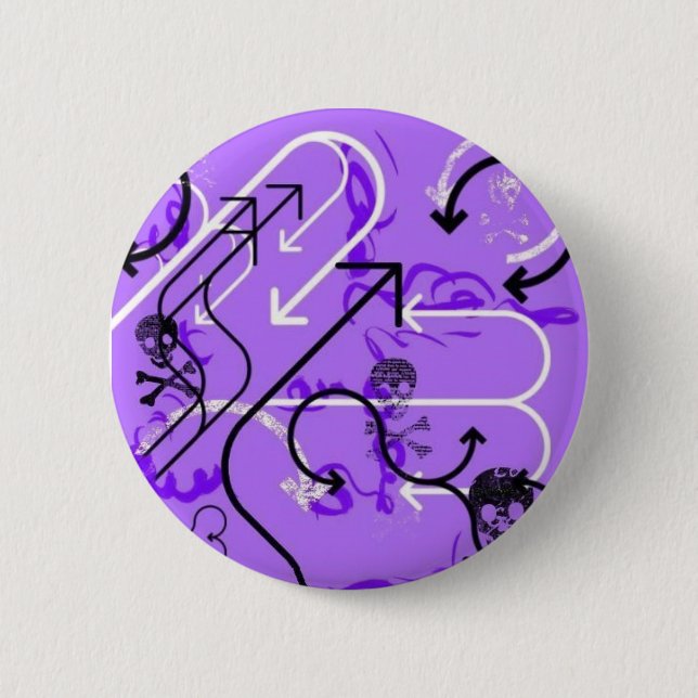 Döskallar och pilar knapp (Framsida)