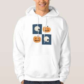 Döskallar och pumpkontroller hoodie