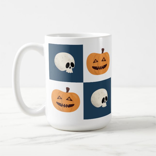 Döskallar och pumpkontroller kaffemugg (Vänster)