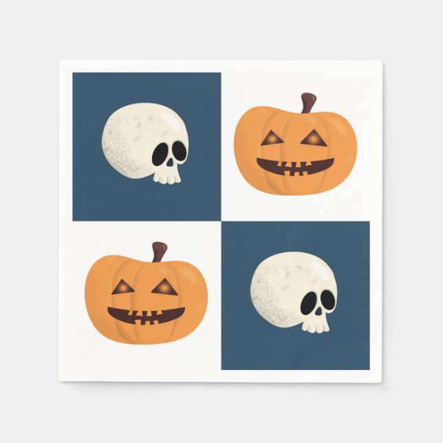 Döskallar och pumpkontroller pappersservett (Framsidan)
