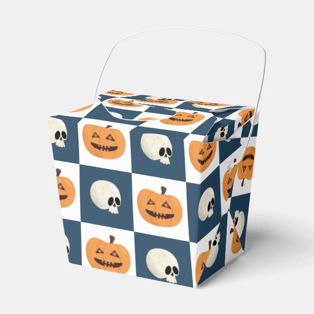 Döskallar och pumpkontroller presentaskar (Framsidan Sidan)