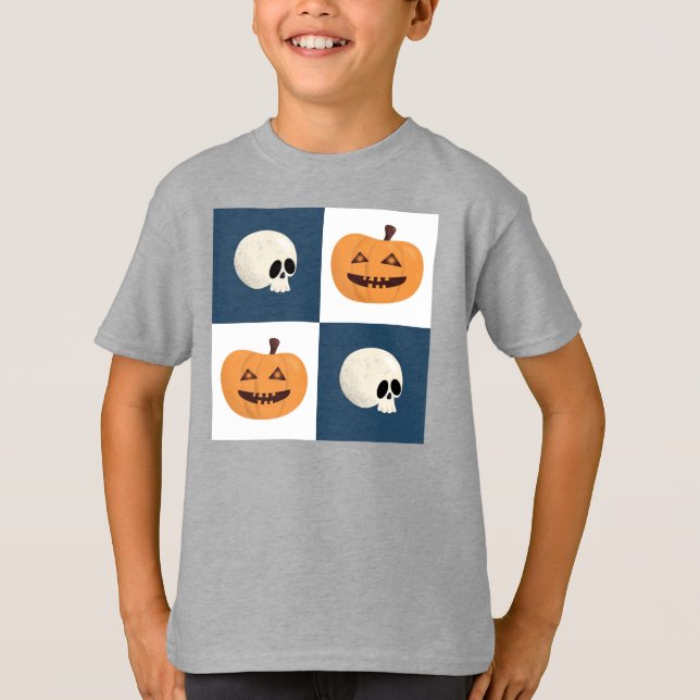 Döskallar och pumpkontroller t shirt (Framsida)