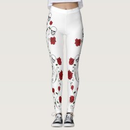 Döskallar och Ro Leggings - Skull Art Mode