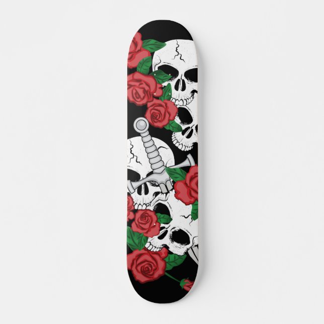 Döskallar och ro mini skateboard bräda 18,7 cm (Framsida)