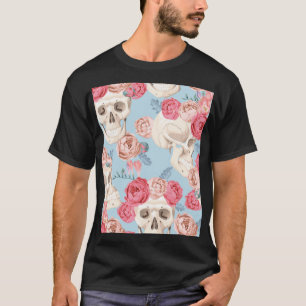 Döskallar och Ro Vintage Mönster T Shirt