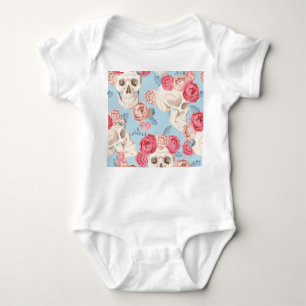 Döskallar och Ro Vintage Mönster T Shirt