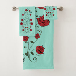 Döskallar & Ro Bathroom Towel Set Teal