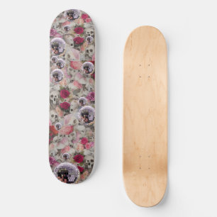 Döskallar Ro och Rosa Disco Bollar Mini Skateboard Bräda 18,5 Cm