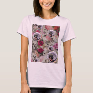 Döskallar Ro och Rosa Disco Bollar T Shirt
