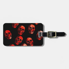 döskallar röd svart bagagebricka