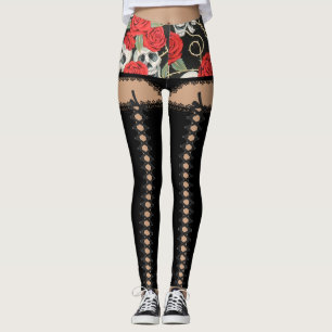 Döskallar & rodräkt leggings