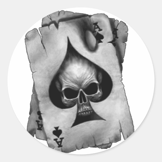 döskallar runt klistermärke (Framsida)