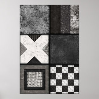 Döskallar, snöre och Spindelnät poster i svartvitt