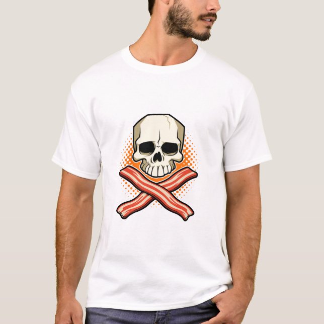 Döskallar & utslagsplats för baconlogotypsmåbarn tee (Framsida)