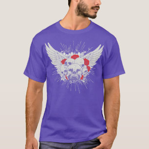 Döskallar Vingar Illustration Tattoo Art T Shirt