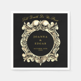 Döskallarna Black och Guld, Gothic Bröllop Pappersservett
