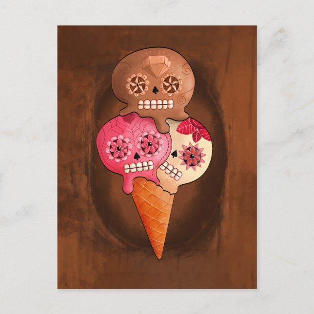 Döskallarna Day of the dead Sugar  Ice Cream Vykort (Framsida)