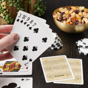 Döskallarna Mönster i Guld, Monogram Casinokort