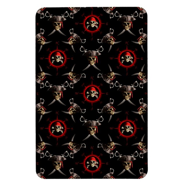 Döskallarna pirat magnet (Vertikal)
