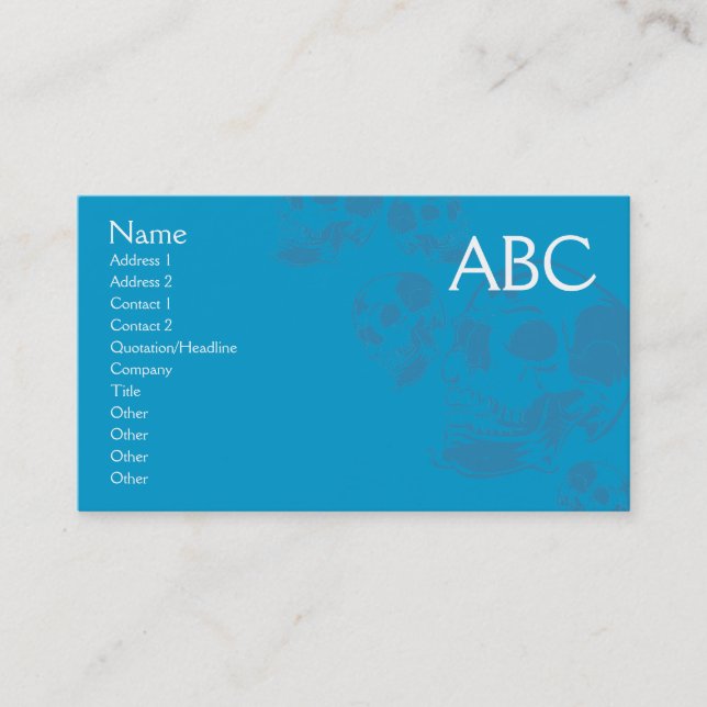 Döskallarvisitkort Visitkort (Framsida)