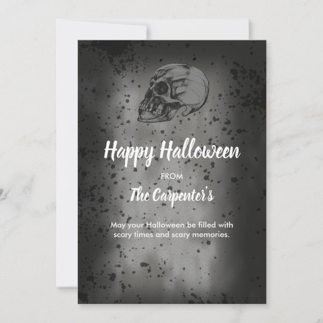 Döskalle & Ben Halloween-kort Inbjudningar (Framsida)