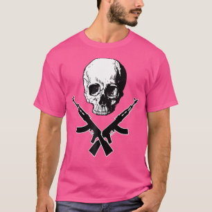 Döskalle Kors Ben Ak 47 Korsade Gevär Skytt T Shirt