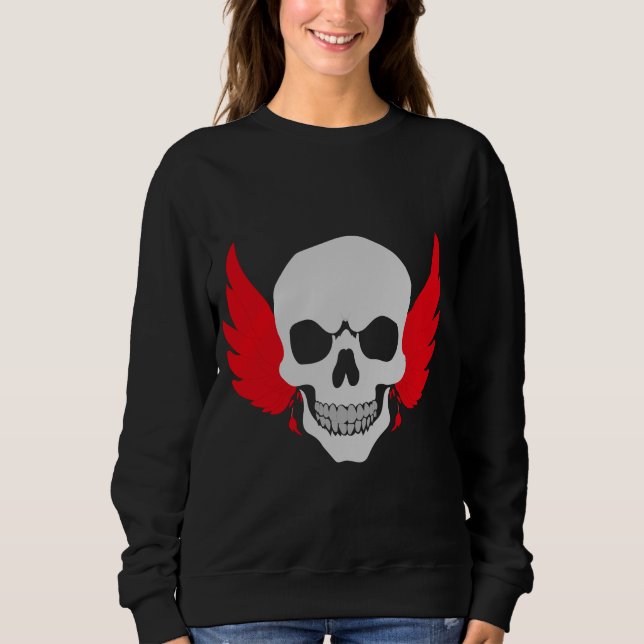 Döskalle med vingar t shirt (Framsida)