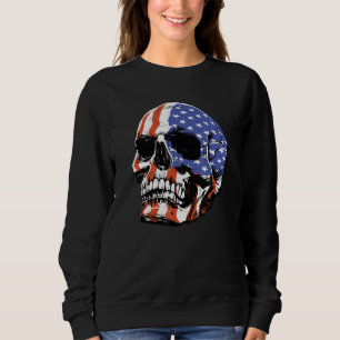 Döskalle USA Flagga Amerika T Shirt