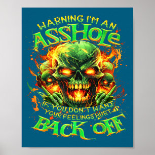 Döskalle Varning Jag Är Om Du Inte Vill Ha Din Kän Poster