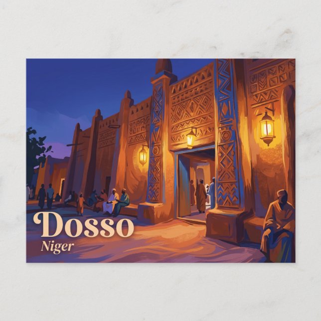 Dosso-palatset Niger Vykort (Framsida)