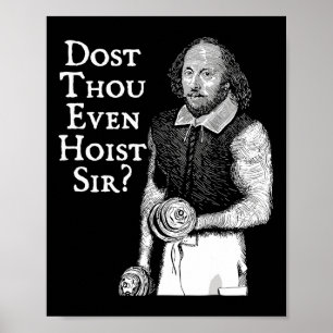 Dost Även Om Även Hissa Sir Rolig Gym Träning Väga Poster