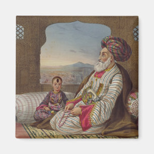 Dost Mahommed (1793-1863) kung av Caubul och hans Magnet