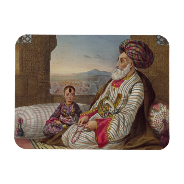 Dost Mahommed (1793-1863) Kung i Caubul och hans Y Magnet (Horisontell)