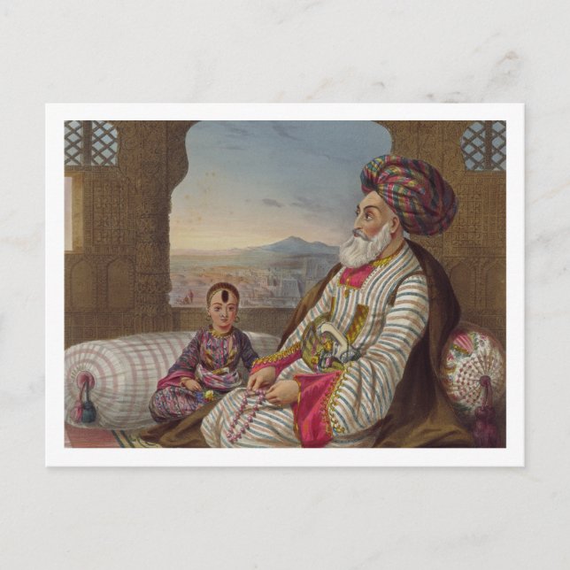 Dost Mahommed (1793-1863) Kung i Caubul och hans Y Vykort (Framsida)