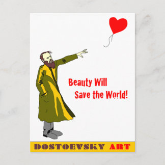 Dostoevsky Art "Banksy"-vykort Vykort