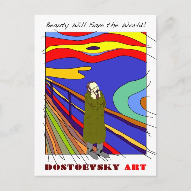 Dostoevsky art "Munch" vykort (Framsida)