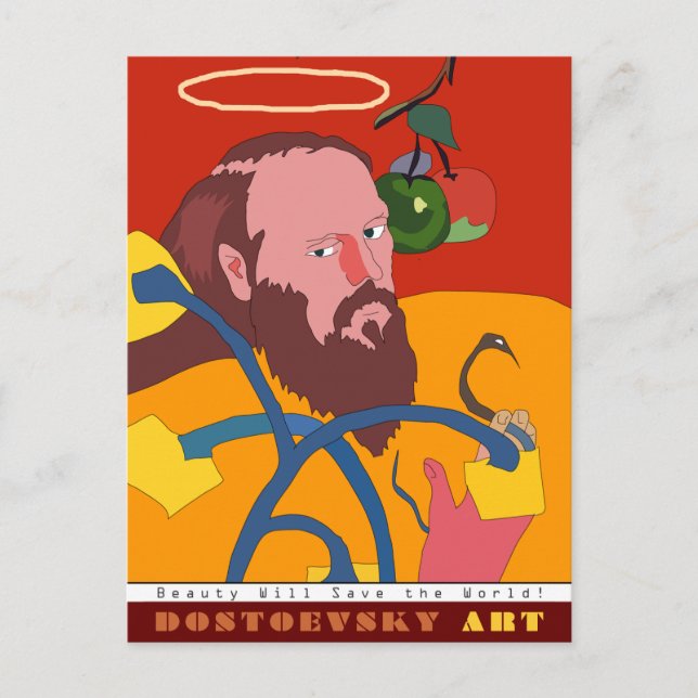 Dostoevsky art vykort (Framsida)