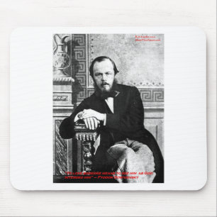 Dostoevsky "Gud planerad" citattecken och kort för Musmatta