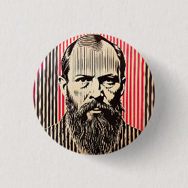 Dostoevsky i BAUHAUS optiska illusion stil Knapp
