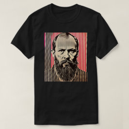 Dostoevsky i BAUHAUS optiska illusion stil T Shirt