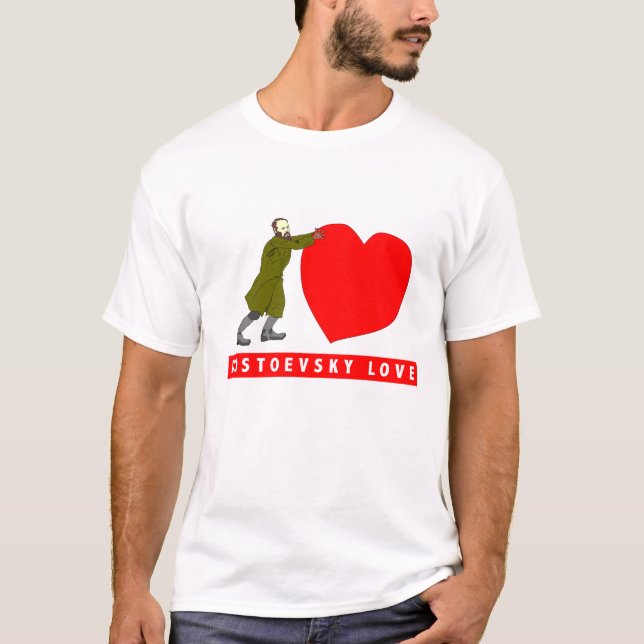 Dostoevsky kärlekvalentin skjorta t-shirt (Framsida)
