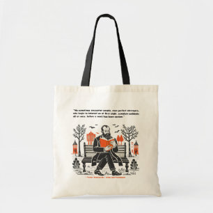 Dostoevsky läser bok Design Tygkasse