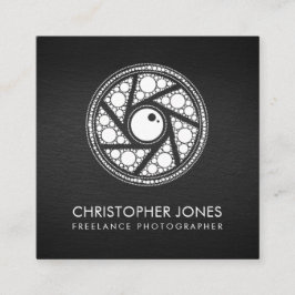 Dot Art Camera Shutter Photograf Fyrkantigt Visitkort